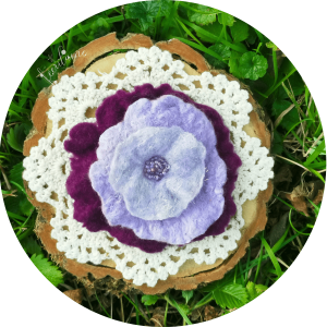 Grande Barette Florale Dégradé de Violet