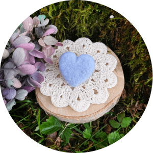 Broche Cœur de mon Cœur Bleu