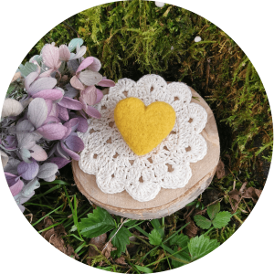 Broche Cœur de mon Cœur Jaune